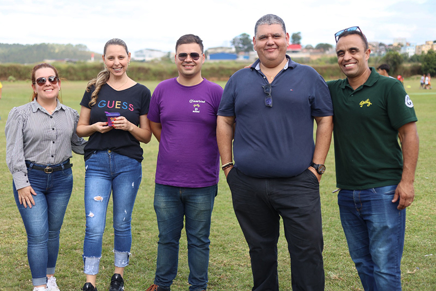 Da esquerda para direita: Larissa, Solange, Kaio, Edson Gatti, Rubsney