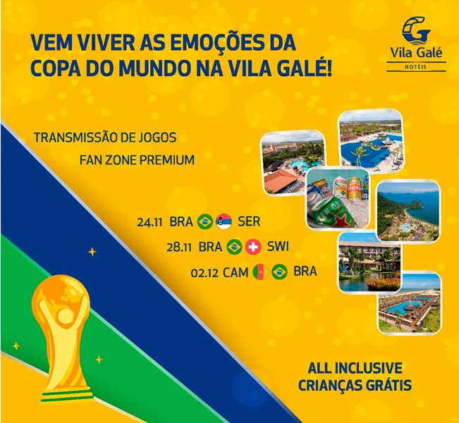 Resorts Vila Galé oferecem programação especial para Copa do Mundo e vão  transmitir jogos ao vivo Brand-News Brand-News